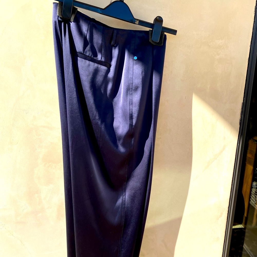 Lafayette 148 satiny navy evening pants.  Size 12